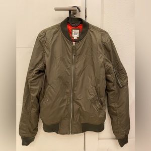 Gap Army Green Bomber Jacket